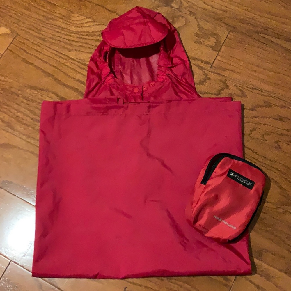 Outdoor Products kids red poncho